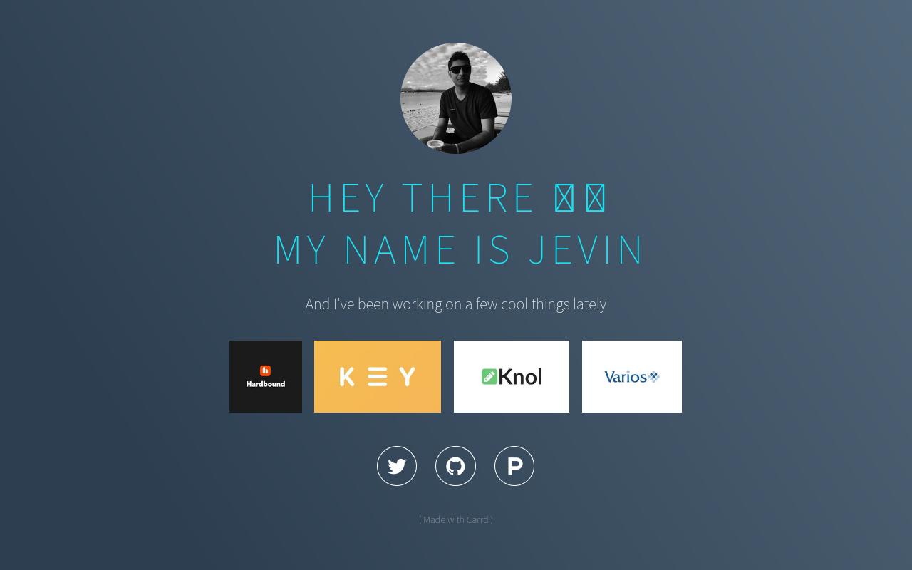 Carrd profile picture for @jevin